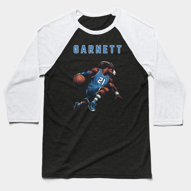 Kevin Garnett Goat Timberwolves Baseball T-Shirt by DarkWave